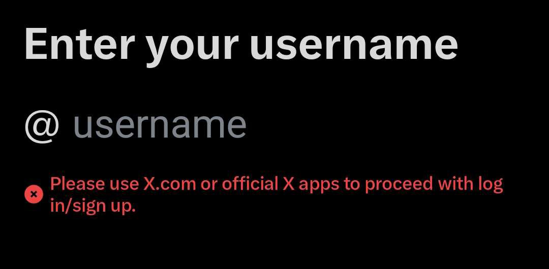 LETT3RB0MB's tweet photo. ¿Alguien tiene este error donde la app les dice que no pueden iniciar sesión y deben hacerlo desde una app o página oficiales (como si no estuviera haciéndolo ya)? https://t.co/Ll9gzRA8K3