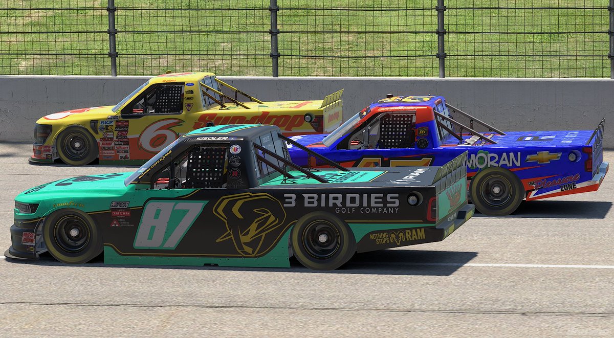 M3SMotorsports's tweet photo. Solid runs for us in @SuperstarARCA action @ Atlanta Wednesday.
#72 @AcceleratePros Chevy (@LilHooper87 in East): Started P23 after winning the LCQ, worked his way up to lead 3 laps, finished P8.
#87 #3Birdies RAM (@msisoler1531 in Trucks): Started P29, led 1 lap, finished P9. https://t.co/ji65wIaSdt
