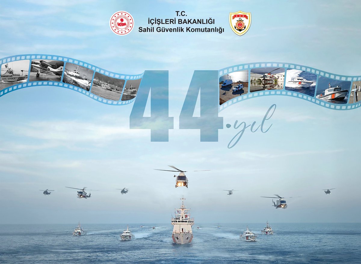 sahilguvkom's tweet photo. Mavi Vatan Denizlerimizde 44 Yıldır Huzur ve Güvenliğin Sarsılmaz İradesiyiz” ⚓️

Bize ihtiyaç duyulan her noktada aziz milletimizin yanında, Mavi Vatan’ın engin sularındayız. 🇹🇷

#SahilGüvenlik44Yaşında
#SahilGüvenlik
#CoastGuard https://t.co/q5jrXV8Ahg
