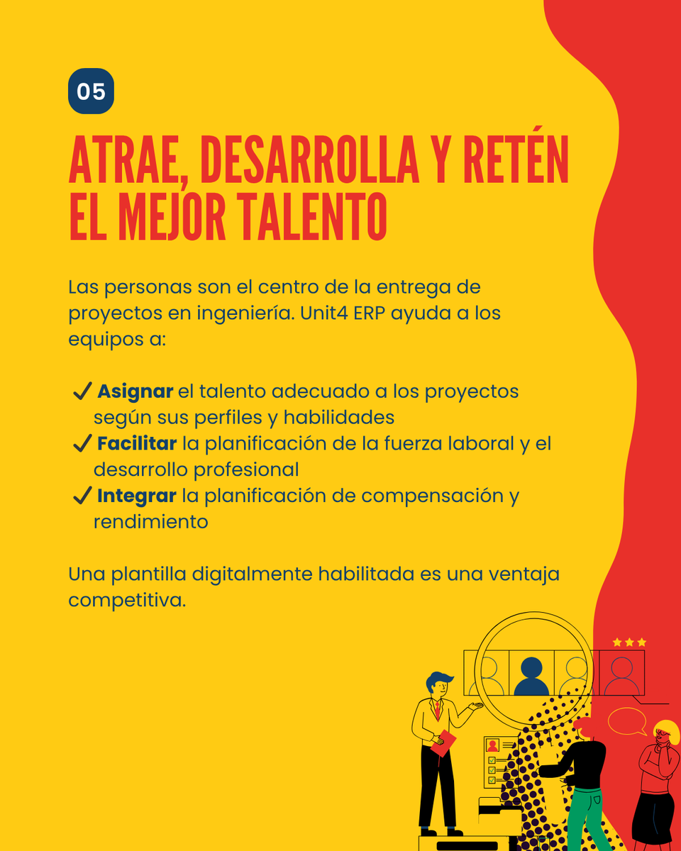GCON4Group's tweet photo. 👥 Talento mejor gestionado con Unit4 ERP:
✔ Asignación por habilidades
✔ Mejor planificación de recursos
✔ Gestión integrada de rendimiento

Equipos más fuertes, mejores proyectos.

#ERP #Ingeniería #Talento https://t.co/EutNLLGwkx