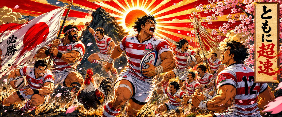RugbyClubMara's tweet photo. テストマッチシーズンなので、新しい画像をAI画伯に作ってもらったんだけど、思った以上に格好良い画像が出来上がってご機嫌さんです‼️
今週末はスーパーラグビーの決勝戦、来週はJAPANXVのマウリオールブラックス戦、ぜひマーラーでラグビーを楽しみましょう‼️😁 https://t.co/q3oP52SALl