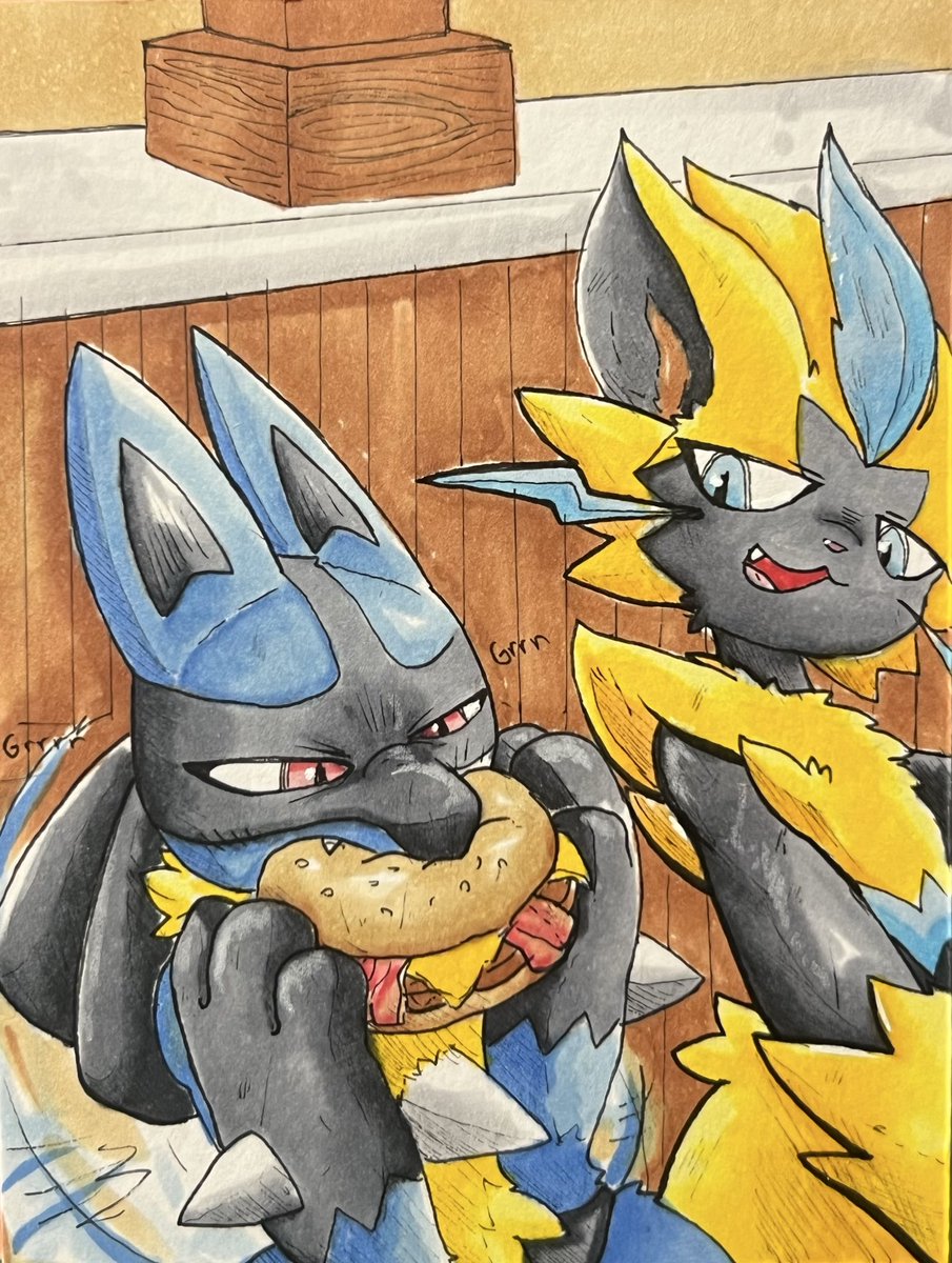 stuffmadebymel1's tweet photo. Burgoid 

All these doodles were made like 2 weeks ego

#lucario #zeraora https://t.co/b7oWZy22y5