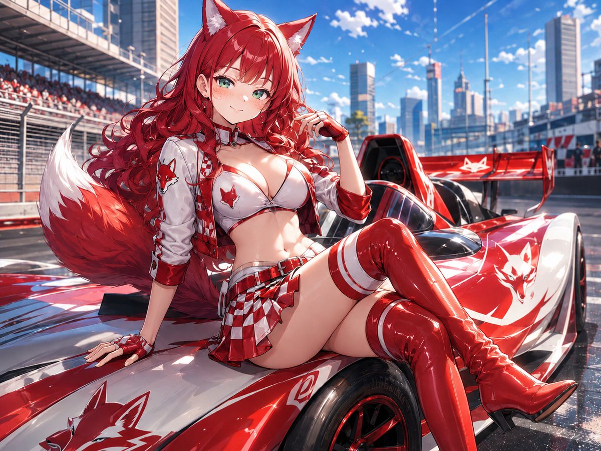 Some more pictures of Odilia Fox Girl in her Race Queen version, I