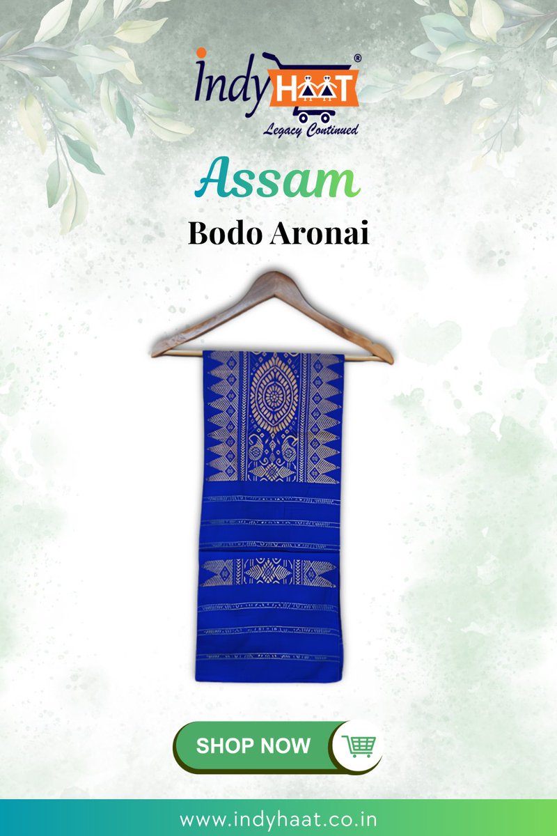 indyhaat's tweet photo. Bodo Aronai stands as a proud symbol of Assam’s cultural heritage. Renowned for its bold geometric patterns, which reflect the strength, identity, and harmonious relationship of the Bodo people with nature.
Know more: https://t.co/TjhM9ZsKPa
#indyhaat #gitag #assam #bodo #aronai https://t.co/TnbSGwnYNS