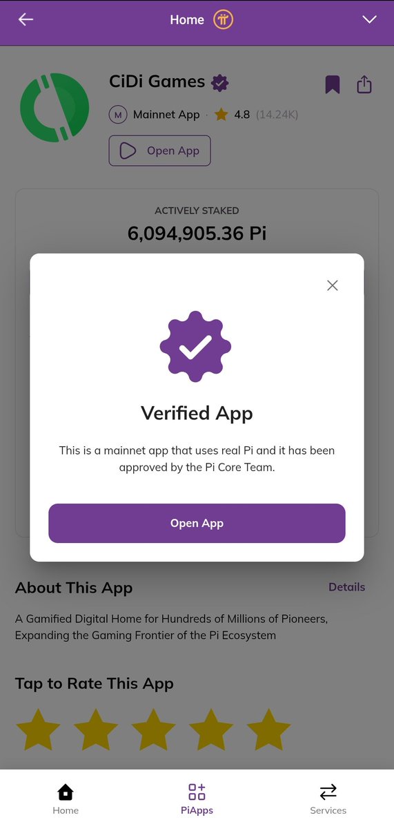 okere_eberechi's tweet photo. ✅ CiDi Games is now officially Mainnet Verified.

After successfully passing the Pi Core Team’s review process, CiDi Games has earned the Verified badge, confirming its status as a trusted and compliant Mainnet application within the Pi ecosystem.
This is  a milestone that reflects the team's commitment to building with real Pi utility and meeting the standards required for the growing Mainnet ecosystem.

A big congratulations to the CiDi Games team, the CiDizens, and the entire Pi community. 🎉
The ecosystem keeps maturing, and achievements like this bring us one step closer to broader Pi adoption. 🚀💜 @PlayCiDi
@asher_cidigames #PiNetwork #CiDiGames #Mainnet #PiEcosystem #PiUtility #PiCommunity