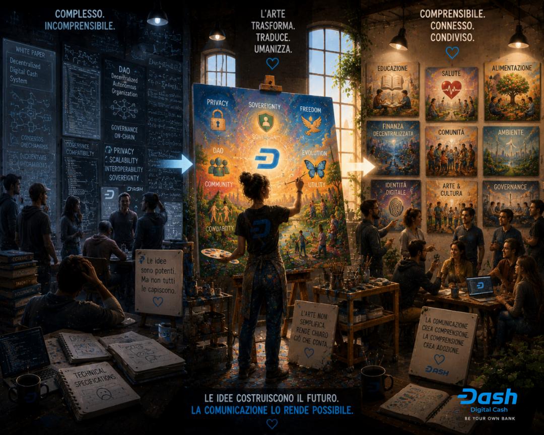 ItaliaDash's tweet photo. Ideas build the #Future.
#Communication makes them possible.

#Art Transforms, Translates, Humanizes.
From the Complexity of Code to the Comprehensible Sovereign Connection.

👩‍🎨🎨🌱 @Dashpay $DASH 

#ProofOfArt #Dash #DigitalCash #Crypto #Web3 #BuiltToLast #Crypto #DAO #Privacy #Freedom #Trustless #Sovereignty #Fundamentals #Evolution 🧬#Citiz3nGlitch