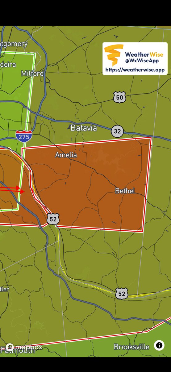 JDEverything's tweet photo. A Tornado Warning has been issued for Batavia, Ohio! 
Tornado: Radar Indicated
Hail: 0.00”
Expires at 1:45am EST (6/18/26) https://t.co/tpINlUQTtp
