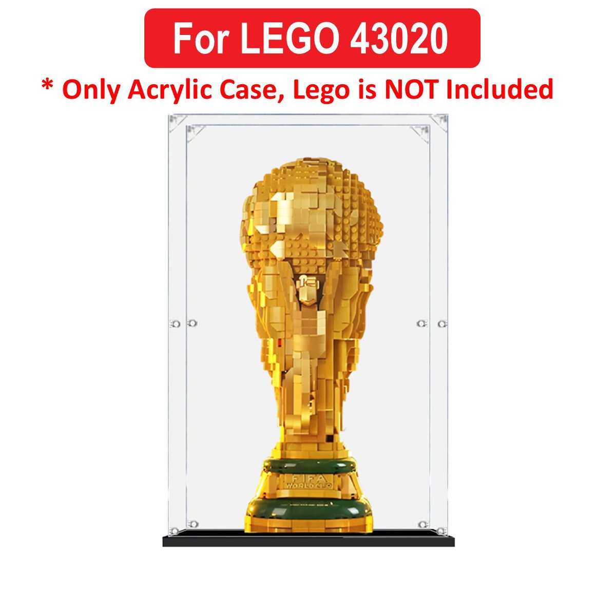 Easycase_com_au's tweet photo. Protect your piece of football history! 
Keep your LEGO FIFA World Cup Trophy (43020) looking brand new with our premium, dust-proof acrylic display case. 100% glue-free &amp; crystal clear.
🇦🇺 Free AU Shipping (most areas) + Next Day Dispatch!
 #Lego43020 #WorldCup #LegoDisplay https://t.co/JC0de2AraA