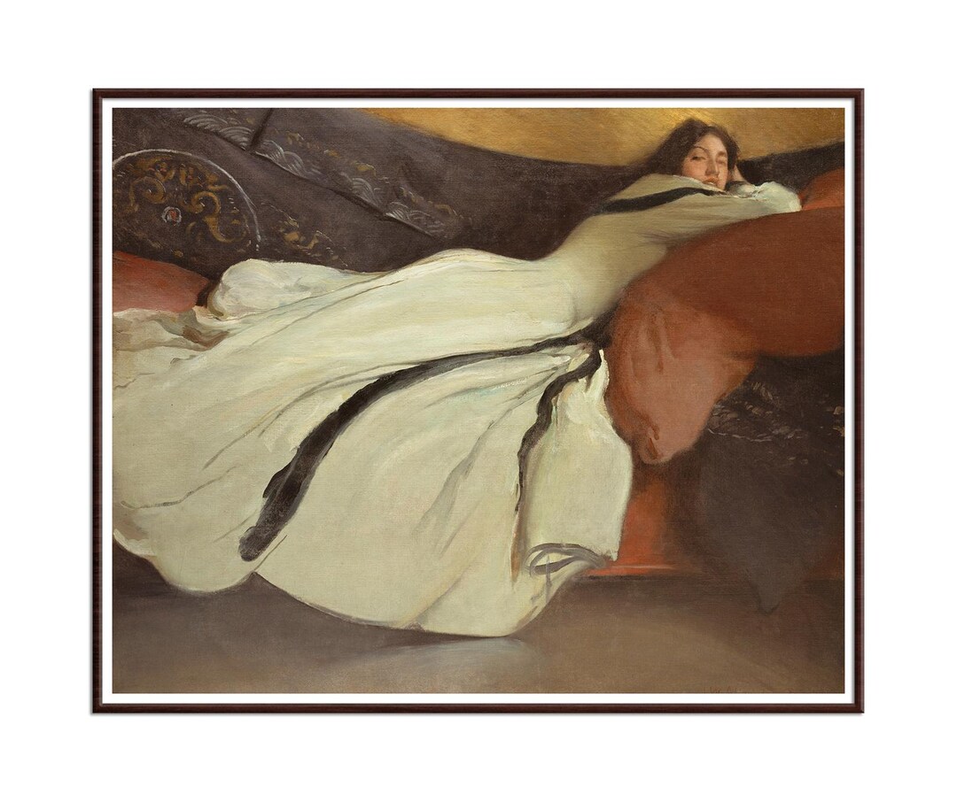 SagarashiI's tweet photo. John White Alexander Repose Canvas Art Print 1895 by SagaInternational: 250.00 HKD

Add a touch of fin-de-siècle elegance to your walls with this captivating canvas art print of John White Alexander's 'Repose', painted in… https://t.co/Gd3k8wmsqs https://t.co/oPjOfJ3pZy