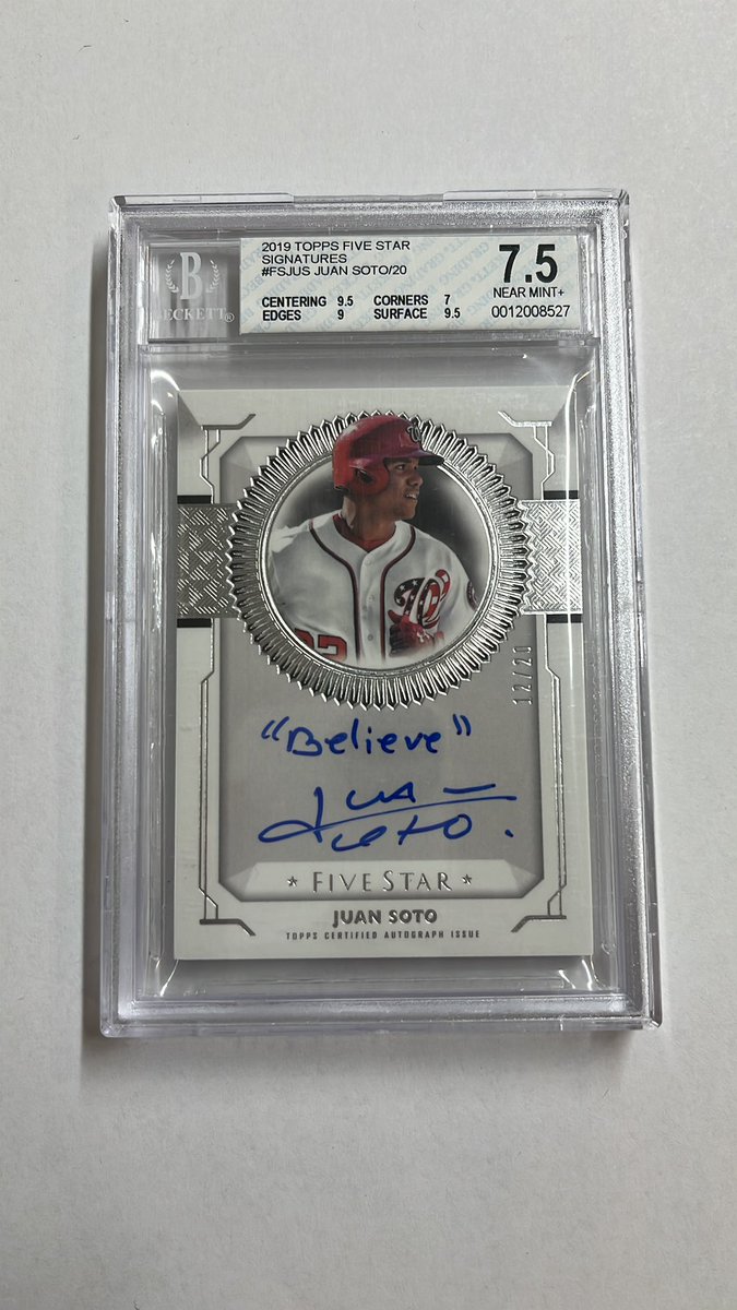 ?おすすめカード? ⚾️ Juan Soto 2019 Topps Five Star Signatures 