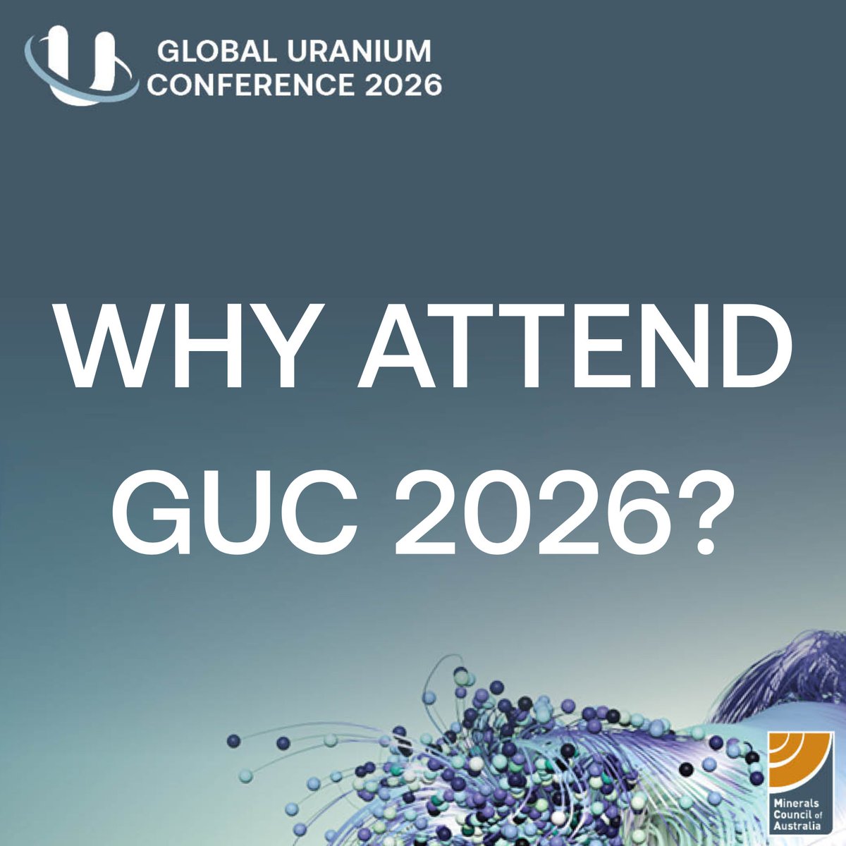 GUC_2026's tweet photo. At #GUC2026 you'll:
 ✔ Hear from leaders across the uranium and nuclear sectors
 ✔ Explore key challenges, opportunities, and trends
 ✔ Connect with industry professionals and decision-makers
 ✔ Gain insights to drive innovation, collaboration, and growth https://t.co/GrjSaO07Gs
