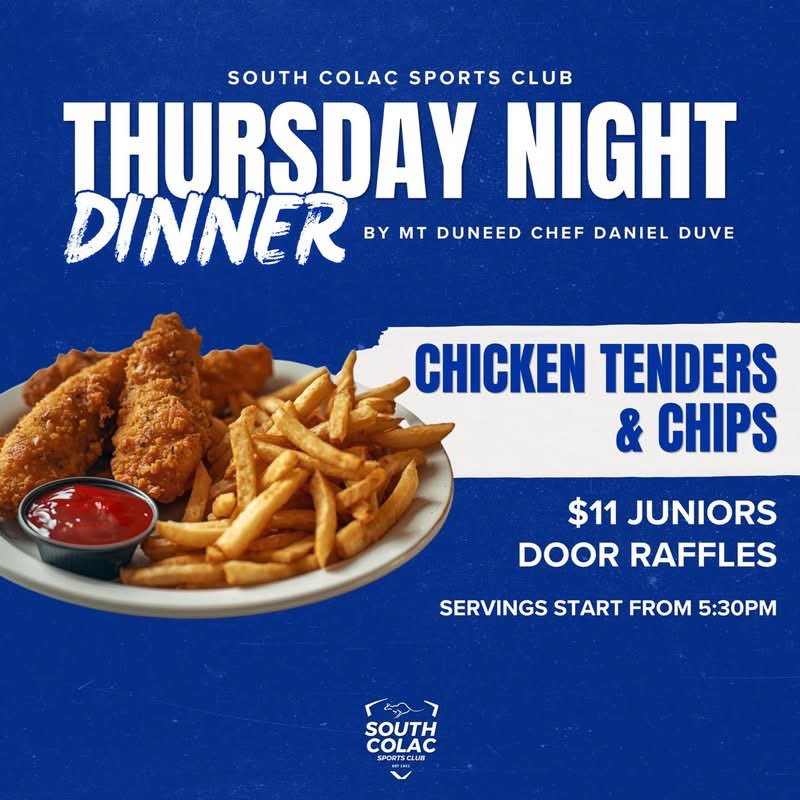 SouthColacSC's tweet photo. Dinner at the club tonight 😋
🔵⚪️🦘 https://t.co/VxcQtTjeTD