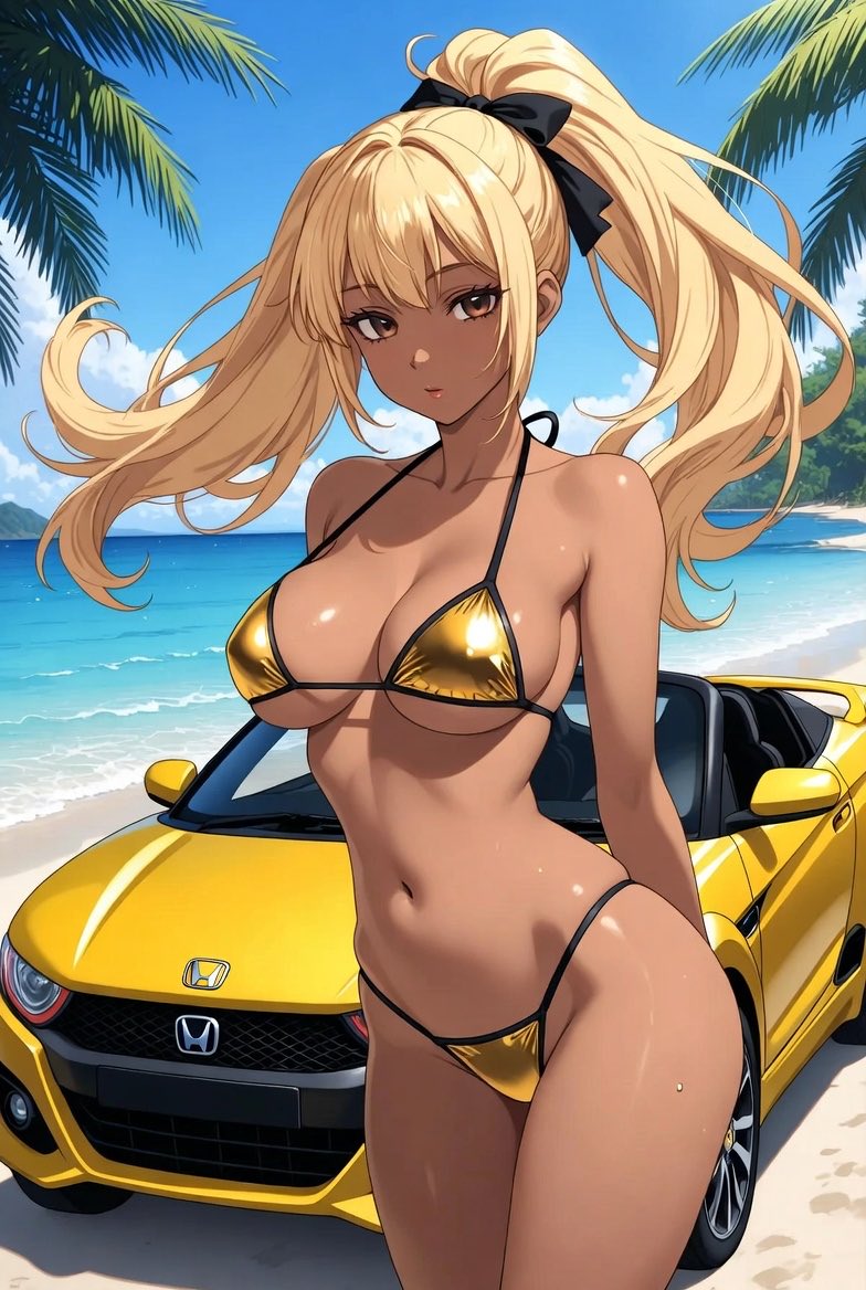 Lili_panda38's tweet photo. HONDA
S660
ビキニが流行りと聞いて…👙
#HondaS660 #S660擬人化 #ホンダS660 #ビキニギャル #マイクロビキニ #車擬人化 #アニメガール #セクシー #エロかわ #SummerVibes #AIイラスト #黄色いスポーツカー https://t.co/fxvLc27aIl