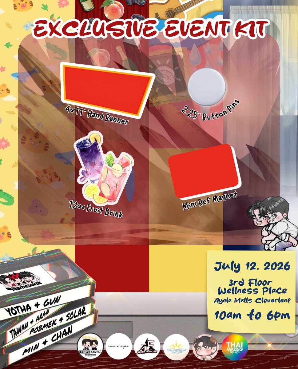 PS_JerseyFamPH's tweet photo. [𝐅𝐈𝐋𝐎 𝐋𝐈𝐓𝐓𝐋𝐄 𝐃𝐄𝐕𝐈𝐋𝐒 𝐅𝐄𝐒𝐓: 𝘼𝙇𝙇 𝙀𝙍𝘼𝙎]

bringing eras together for an unforgettable celebration, @TEPHL ✨️😈

✨️ Join us at the FILO LITTLE DEVILS FEST and let's make this gathering one to remember!
📅 July 12, 2026
🕙 10:00 AM – 6:00 PM
📍 3rd Floor, Wellness Place, Ayala Malls Cloverleaf
🔗 Register Here:  https://t.co/qjOUHqFzIm

Get ready for games, activities, raffles, fan projects, and lots of surprises throughout the day!

⚠️ Disclaimer:
FILO LITTLE DEVILS FEST is a non-profit fan community event organized by fans, for fans. This event is created to bring the community together and celebrate our shared support and appreciation. It is not affiliated with, endorsed by, sponsored by, or officially connected with Perth, Santa, their management, agencies, or any related organizations. Any funds collected are used solely to support event operations and necessary event expenses.

#PerthSanta #เพิร์ธแซนต้า
#PerthTanapon #Santapp

@cessieps @PS_JerseyFamPH @perthsantaph @filosforpedta @psiluvvu @ThaimazingMNL @TEPHL @luithcrewthe