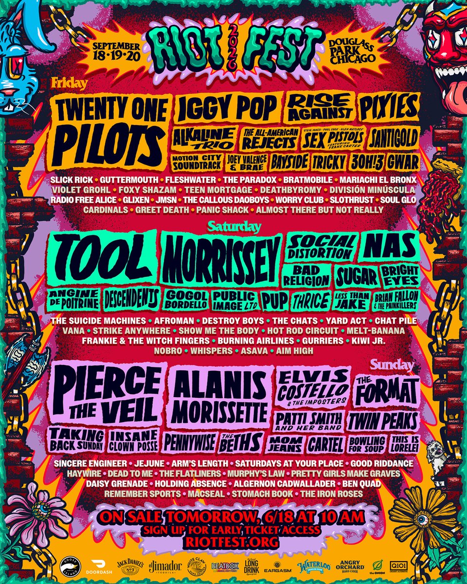 pilofficial's tweet photo. 1,2 &amp; 3 day tickets are now on sale for @riotfest in Chicago. PiL are confirmed to play Saturday, September 19th. Tickets from https://t.co/DIbquf8TaG https://t.co/A5uASenqkD