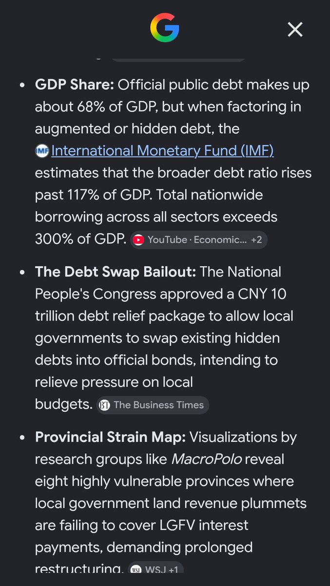 arunpudur's tweet photo. ‼️Truly China is living in 2100 - in debt.

Upper Caste Shi has taken 60 Trillion ¥ in hidden debt apart from what is already openly known.

Lower Caste Nong, Gong and Shangs are being forced to pay their debts. This is why they eat dogs, cats, cockroaches and drink cow dung. https://t.co/3wya7PSW8J