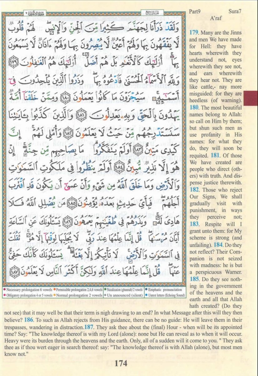 IdrisAOni1's tweet photo. Pages of the Glorius Qur'ān today, Thursday 18/6/26, Sūrah al-'Araf (7): 171-187, tafakkur verse 7: 178

Theme: True Guidance Comes Only from Allāh, and Real Loss Is the Loss of Guidance

{مَن یَهۡدِ ٱللَّهُ فَهُوَ ٱلۡمُهۡتَدِیۖ وَمَن یُضۡلِلۡ فَأُو۟لَـٰۤىِٕكَ هُمُ ٱلۡخَـٰسِرُونَ}

"Whoever Allāh guides - he is the [rightly] guided; and whoever He sends astray - it is those who are the losers".

LESSONS:
This verse comes after a discussion of people who reject the signs of Allāh despite clear evidence. It reminds us that success, intelligence, wealth, status, or popularity do not guarantee guidance. The greatest blessing is to be guided by Allāh, while the greatest calamity is to be deprived of that guidance.

1: Guidance Is the Greatest Gift from Allāh

Many people seek wealth, influence, education, and worldly achievements, but the greatest gift a servant can receive is guidance (hidāyah). A person may possess the entire world yet remain spiritually lost, while another may own little but be among the most successful in the sight of Allāh because he knows and follows the truth.

This is why Muslims repeatedly ask in every ṣalāh: "Guide us to the straight path." (Qur'ān 1:6)

Guidance is not a one-time gift; it is a blessing that must be sought, preserved, and increased every day.

2: Misguidance Is Often the Consequence of Human Choices

Allāh is perfectly just. He does not wrong anyone. When people repeatedly reject truth, follow desires, become arrogant, and turn away from divine guidance, Allāh may leave them to the path they themselves have chosen.

The Qur'ān repeatedly teaches that hearts become sealed after persistent rejection of truth. Therefore, believers should never become arrogant about their own faith. Rather, they should constantly ask Allāh for firmness and protection from deviation.

The Prophet frequently supplicated:
"O Turner of the hearts, keep my heart firm upon Your religion."

3: Real Success Is Not Measured by Worldly Standards

Society often judges success by wealth, fame, power, or social influence. The Qur'ān presents a different standard. A person may be celebrated by the world yet be among the losers before Allāh, while another may be unknown among people but beloved to his Lord.

The truly guided person is one whose beliefs, actions, and character conform to the guidance of Allāh, regardless of public opinion.

Therefore, Muslims should measure themselves by obedience to Allāh rather than by worldly comparisons.

4: The Greatest Loss Is the Loss of One's Hereafter

The verse describes the misguided as "the losers." This loss is not merely financial or social. It is the loss of eternal happiness, divine pleasure, and success in the Hereafter.

A business loss can be recovered. A lost position can be regained. A damaged reputation can be repaired.

But if a person loses his relationship with Allāh and dies upon misguidance, that is the ultimate loss.

This is why the righteous predecessors feared spiritual decline more than worldly hardship.

5: Guidance Requires Gratitude, Humility, and Constant Effort

A believer should never assume that guidance is guaranteed forever. Hearts can change, circumstances can alter, and temptations can increase. 
The more grateful a servant is for guidance, the more likely Allāh is to increase him in it.

This verse teaches that guidance is the greatest treasure a human being can possess and that misguidance is the greatest loss. The believer therefore lives between gratitude for the guidance already received and constant supplication for continued steadfastness. Success is not merely reaching worldly goals; true success is meeting Allāh with sound faith, sincere worship, and a heart firmly attached to His guidance.

O Allāh, guide us among those whom You have guided, keep our hearts firm upon Your religion, do not let our hearts deviate after You have guided us, and grant us mercy from Yourself. Indeed, You are the Bestower. Āmīn.