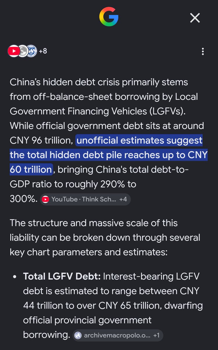 arunpudur's tweet photo. ‼️Truly China is living in 2100 - in debt.

Upper Caste Shi has taken 60 Trillion ¥ in hidden debt apart from what is already openly known.

Lower Caste Nong, Gong and Shangs are being forced to pay their debts. This is why they eat dogs, cats, cockroaches and drink cow dung. https://t.co/3wya7PSW8J