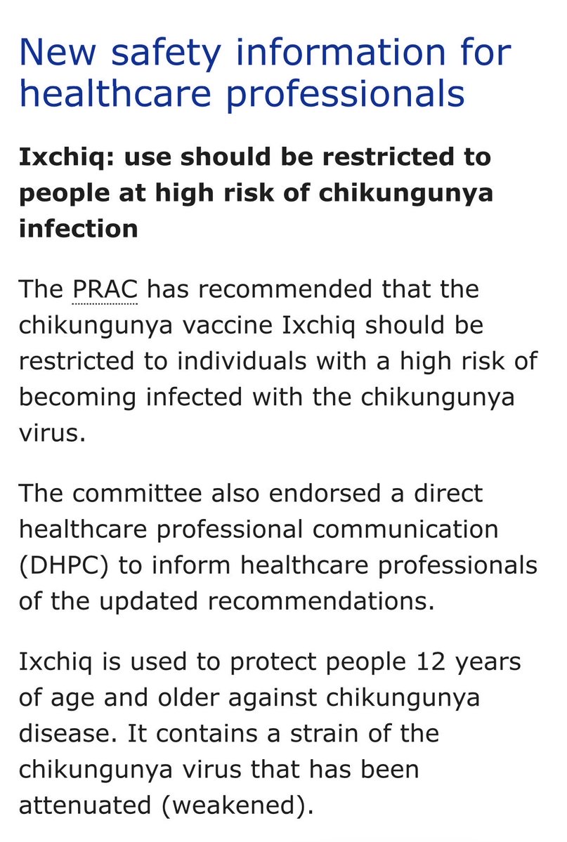 infeccHRUmalaga's tweet photo. OJO👀‼️📰@EMA_News vacuna  #IXCHIQ💉 (virus atenuados) #Chikungunya 🦠🩸🦟 SOLO si ALTO riesgo #Chikingunya x posibles efectos adversos graves(encefalitis, hospitalización🧠🏥…)
@US_FDA🇺🇸la retiró en 2025
Otra posibilidad: #VIMKUNYA(proteínas virus)
🗞️🔗🆓https://t.co/Zr1N4yb1A8 https://t.co/sFvwsvj3tl