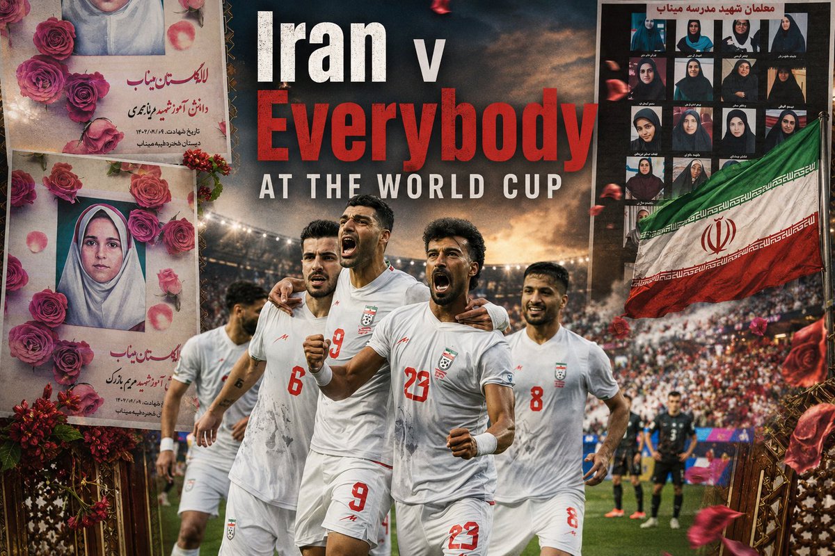 KhaledBeydoun's tweet photo. Iran vs Everybody: The World Cup and the Wages of Wartime Football

READ: https://t.co/e1lHpsiy8F  #WorldCup #Football https://t.co/bBjLcfNeHv