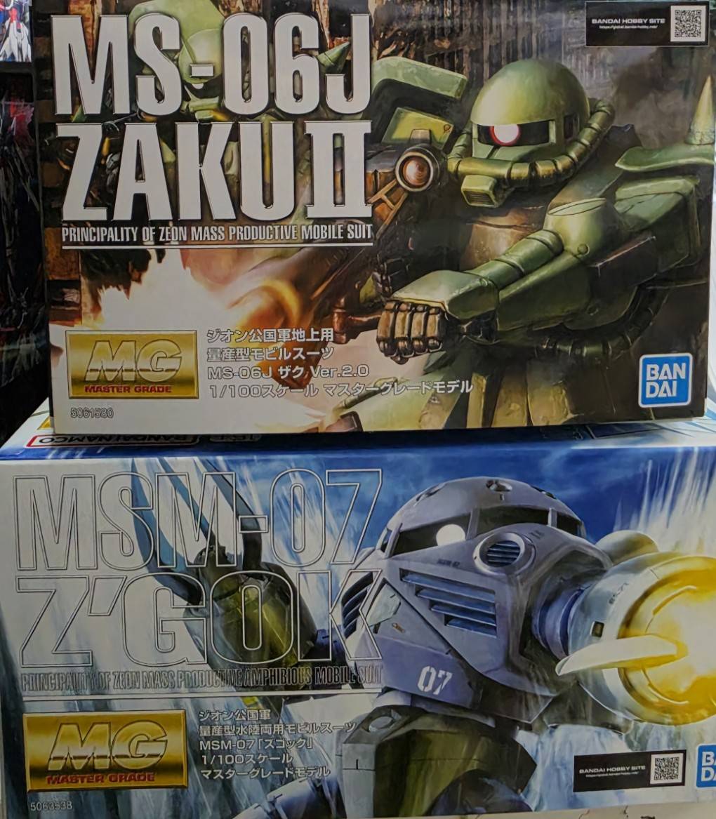 MG MS-06S ZAKU II MS-06J ズゴック ガンプラ MG MS-06J ザクII Ver.2.0 MG MSM-07 ズゴック 再販入荷しました