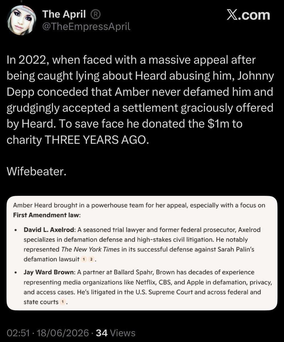 Supernatural979's tweet photo. April the fake lawyer really needs help in understanding that the verdict still stands lol https://t.co/VEvbYrZ1t7