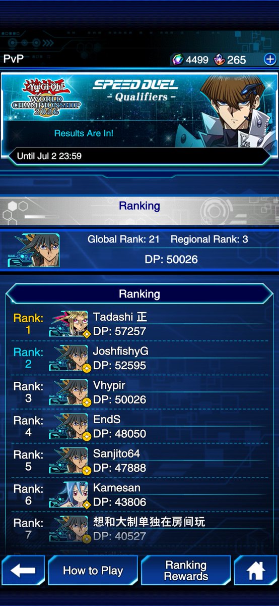 Vhypir's tweet photo. Speed WCQ 2026
Rank: 21st/3rd NA
Deck: Stardust 🐉 

It’s official! I will be one of the NA representatives in Japan for 2026! I have so many people to thank. There will be more posts to come. For now, thank you to everyone who believed in me, and I will try to represent NA well! https://t.co/w5PQ63PTrj
