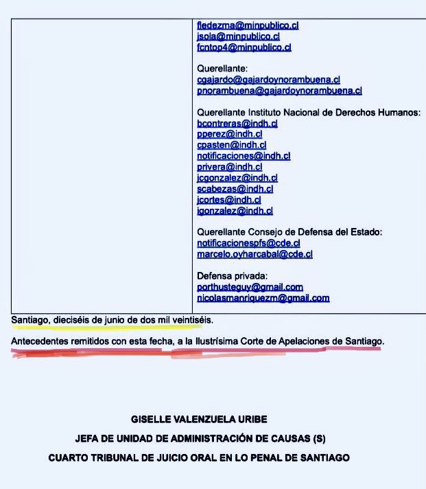 Nicolerol1's tweet photo. 💥Cabros‼️
💥NULIDAD CONTRA SENTENCIA QUE ABSOLVIÓ AL CARNICERO‼️
🚨Vamos 🔥

💥Este 16/06/26 se DECLARÓ ADMISIBLE el último recurso de nulidad presentado por el CDE💪🏼

💥Aquí Minuta de los Recursos de Nulidad, LOS QUE SE REMITIERON el 16/06/26 a la corte de apelaciones‼️

👇🏼 https://t.co/Cmfo3nLWpK