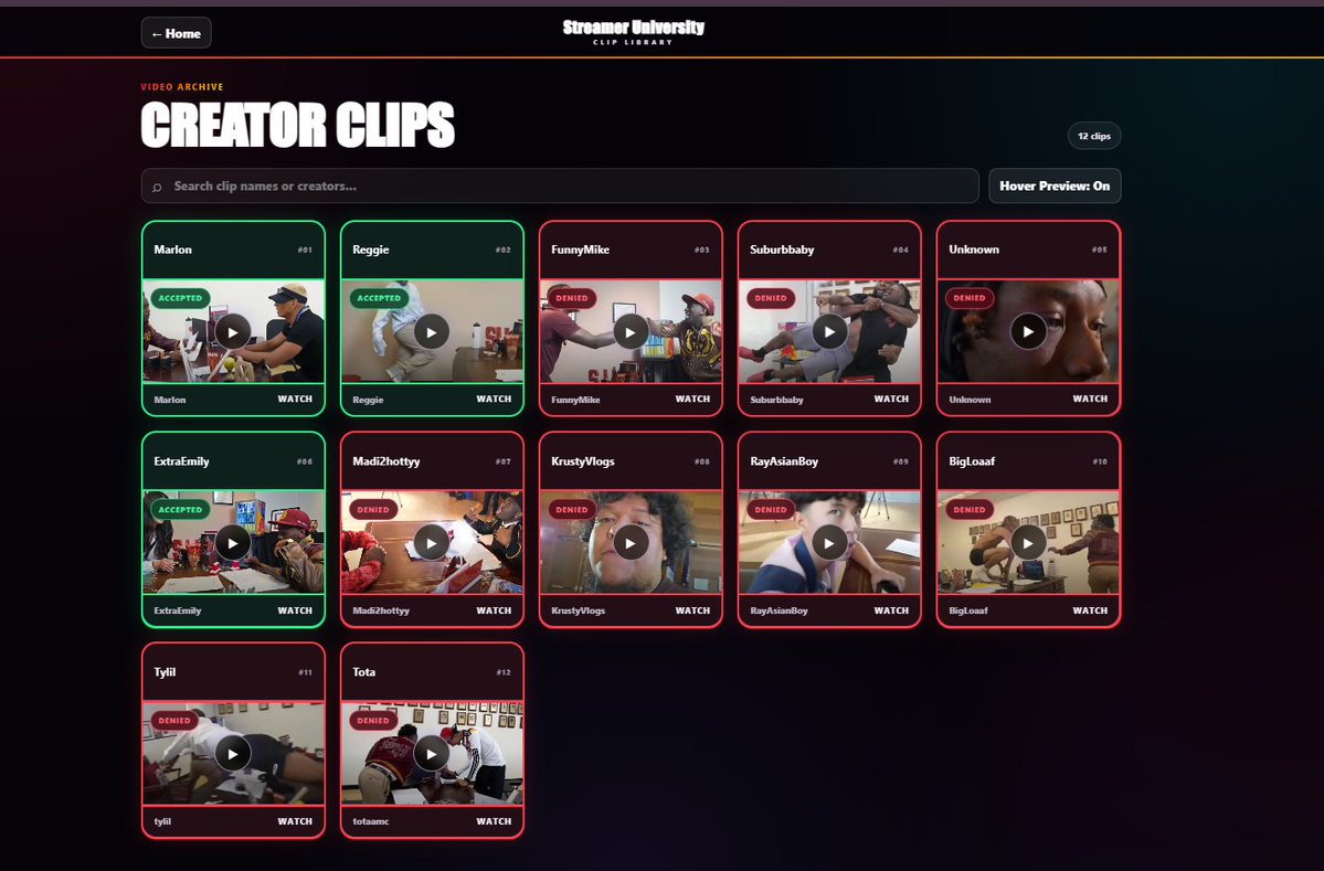 TheTwitchDev's tweet photo. Coming Soon...
place you can watch all accepted and all denied streamer university IRL auditions.
website will be available to all soon. https://t.co/bNs2LkvD3f