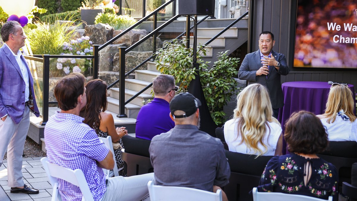 UWTyeeClub's tweet photo. Tonight, the Fisch family hosted our @UW_Football donors to celebrate their ongoing generosity and share a look ahead to the 2026 season. Thank you Tyee members for investing in the success of our student-athletes! https://t.co/r8FoPXp83x