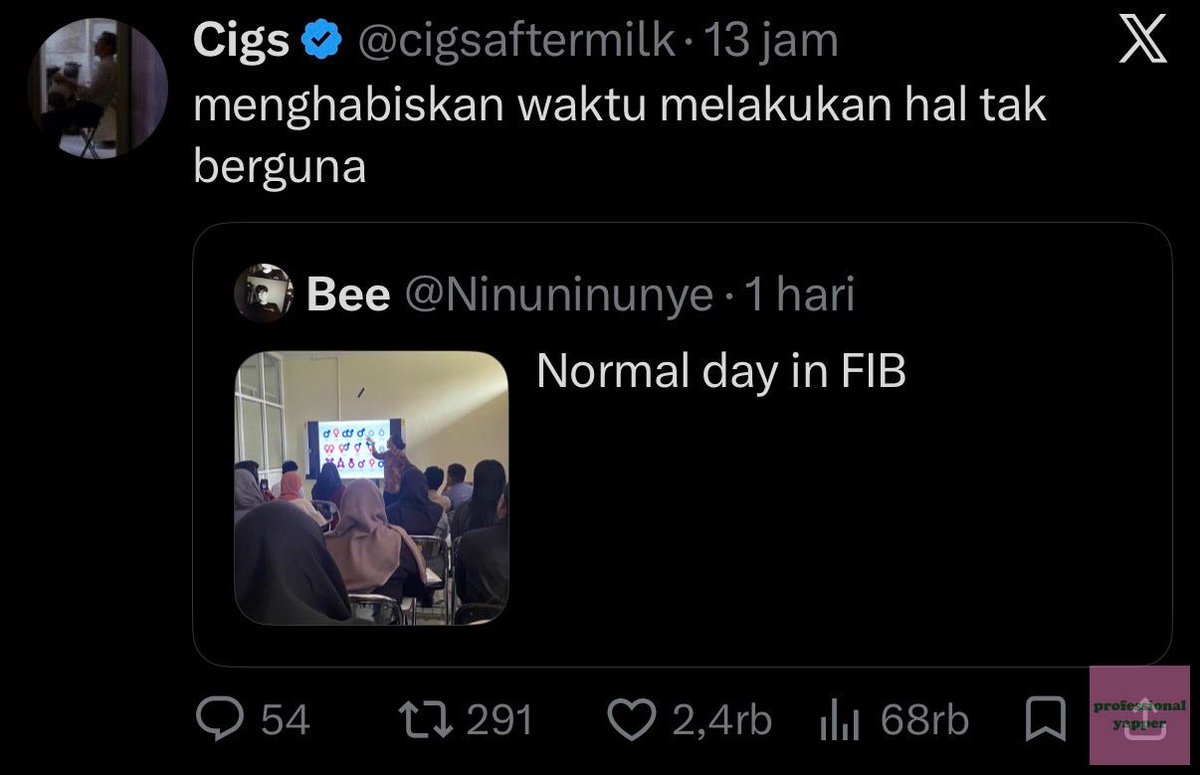 yappingfess's tweet photo. TW / ORANG OON

yap! gua ga ngerti sama orang oon gini, padahal matkul pengantar ilmu budaya ga belajar soal gender. ada juga budaya dan fenomena sosial dari suatu negara. liat homophobic bahkan yang bukan bagian dari anak sastra mencak2 jadi keliatan oonnya sumpah https://t.co/u17YPR1tR4