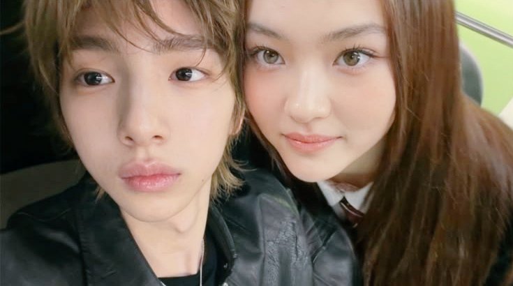 juhoonkimc's tweet photo. she literally forced her way into my selfie just to say hi to u guys 🤥👋 https://t.co/aZWa7BxUP5
