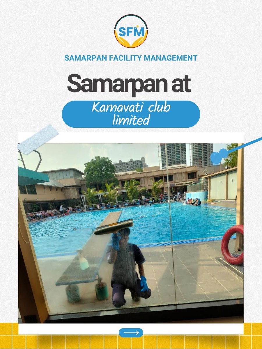 SamarpanFa68864's tweet photo. Ensuring spotless hospitality and delivering clean, well-managed spaces.
Samarpan Facility Management at Karnavati club limited
Trained housekeeping teams performing specialized tasks beyond routine scope
.
.
.
#explore #post #facilityservice #management #ahmedabad https://t.co/GSOIdNT9oO