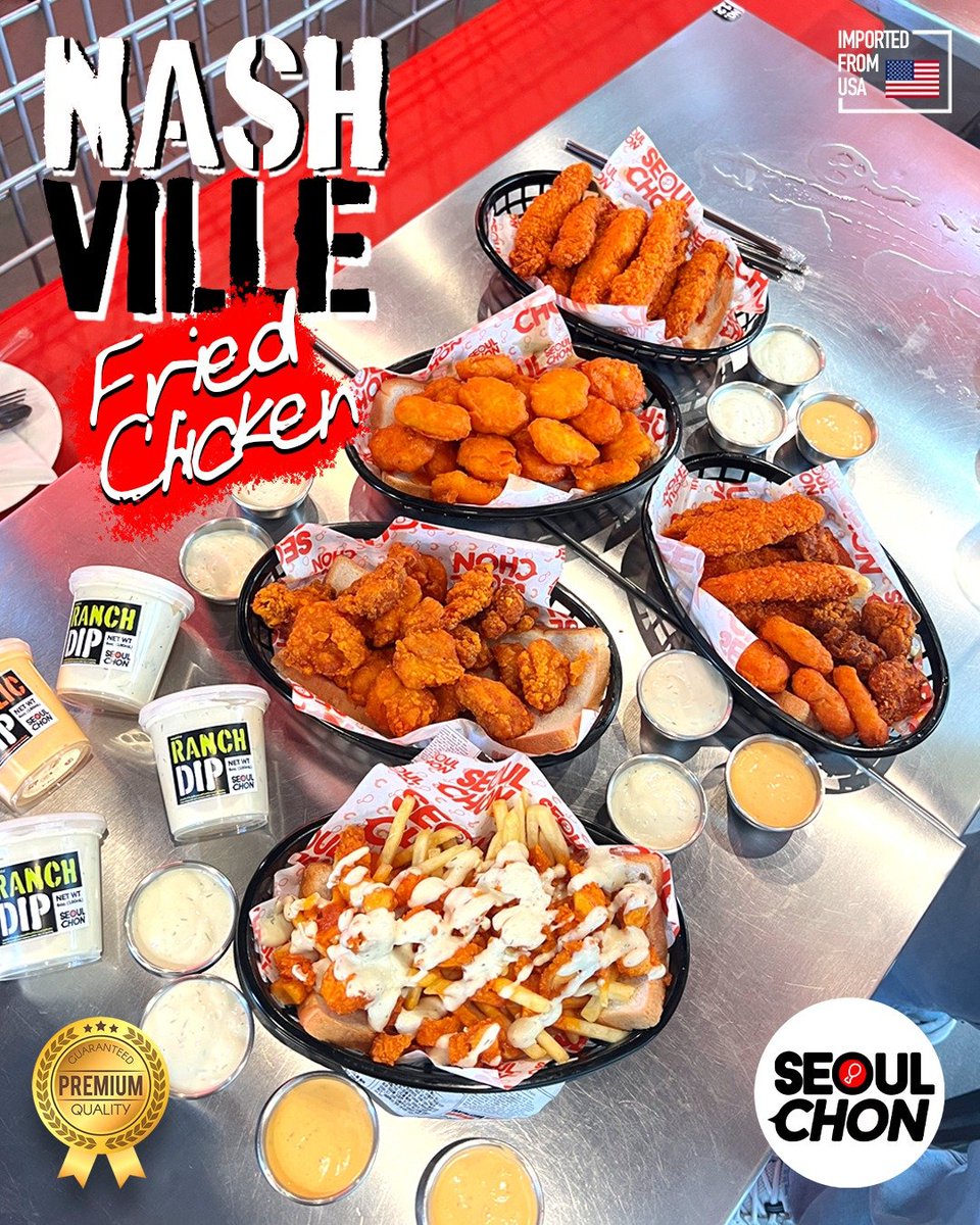 SEOULCHONTH's tweet photo. #ต้องลอง ติดใจชัววววร์ ไก่ทอดแนชวิลล์ 🇺🇸🔥เริ่มต้น 79.-‼️ไก่ทอดกรอบ สไตล์แนชวิลล์ รสชาติจัดจ้าน เสิร์ฟพร้อม ซอสแรนช์, ซอสการ์ลิค, ซอสฮอตเดวิลล์, หรือ ซอสฮันนี่มัสตาร์ด ทานคู่กับซอสไหนก็ฟินนนนนน https://t.co/x1QYmKUTpE
