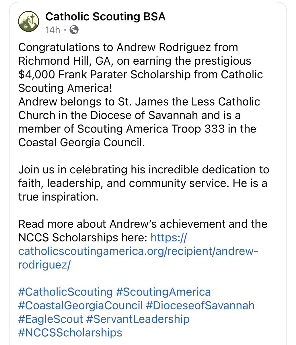 TheBC400's tweet photo. Congratulations to Andrew Rodriguez, Benedictine Military School Class of 2026! #thebc400 #Character #Spirituality #Purpose #Brotherhood #Savannah https://t.co/VHasGRDPOU
