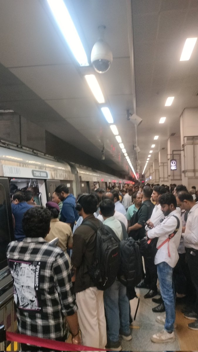 govindappaarun's tweet photo. People waiting for the train at Kempegowda station(pic1) and people who are not able to board(pic2) #KRIDE ,@drmsbc 
this is at 10:45Am tdy, wonder y our IRCTC trains are not able to attract the people to travel through we have track to WFD.. @ChristinMP_  do v hav enough trains? https://t.co/jGg7cOFXHq