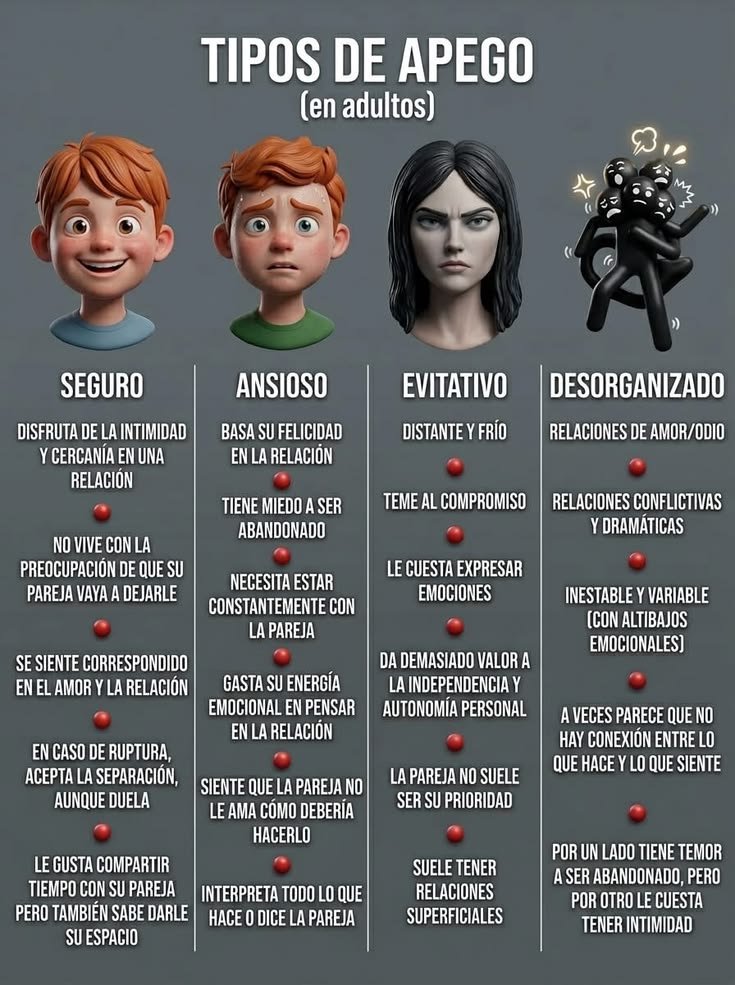 MartaCecilia36's tweet photo. Tipos de apego en adultos https://t.co/7OxC6F8SQL