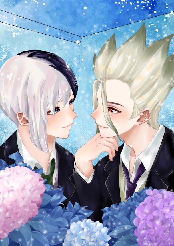pipkwi's tweet photo. 【線画交換】
パパラチちゃん（@papasapphire）の線画の色塗りさせてもらいました✨
声かけてくれてありがとう🥰✨
紫陽花と千ゲ https://t.co/wFPd9OMhVk
