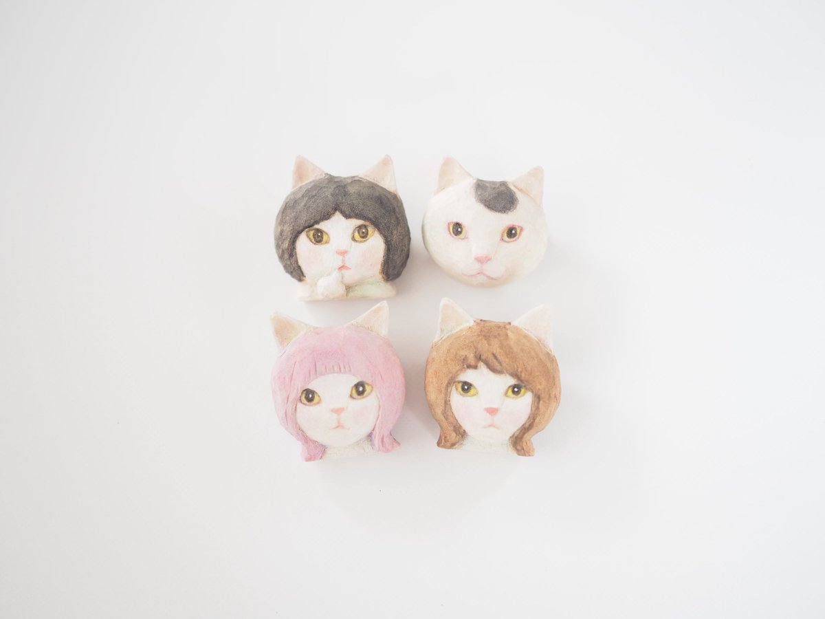 atelierkumineco's tweet photo. 7/18(土)TOKYOハンドメイド祭に出展します🐱
kuminecoでは、くみんが手作りした木彫り猫を販売します。

第13回 TOKYOハンドメイド祭 -HanSai- @tokyohandmade 
7月18日（土）12:00-17:30
東京都立産業貿易センター浜松町館 2F展示室（東京ポートシティ竹芝内）
※kuminecoは土曜日のみの出展です https://t.co/aGvGI0Lqo5