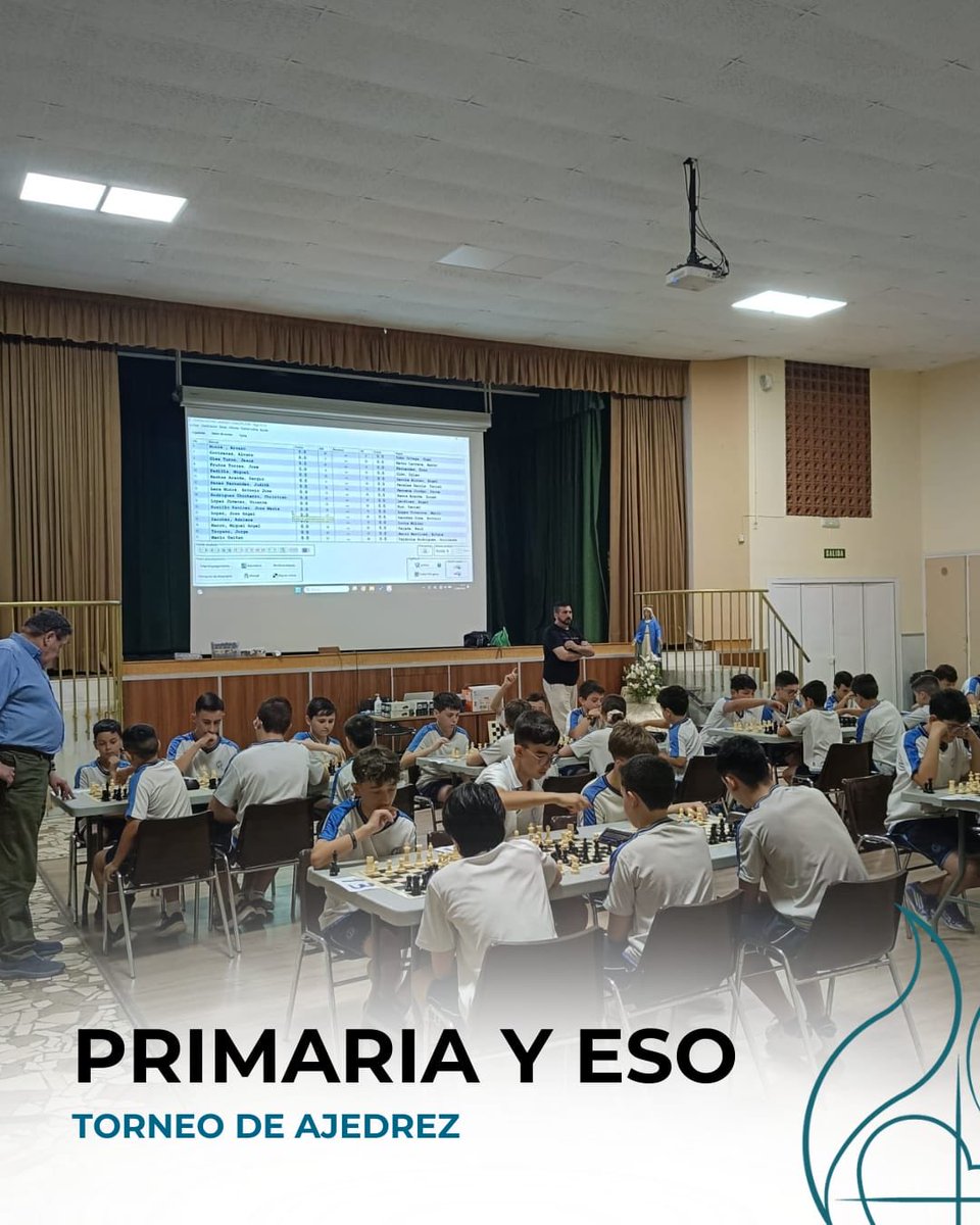 SCBailen's tweet photo. Finalizado el torneo de ajedrez del curso 25/26 para alumnos de Primaria y Secundaria dentro del programa Auladjaque.

Enhorabuena a todos los participantes
¡Gracias a todos por vuestra participación y pasión por el ajedrez! 

#YoSoySagradoCorazón
#SaberMásParaServirMejor https://t.co/tEHt0ew1wN