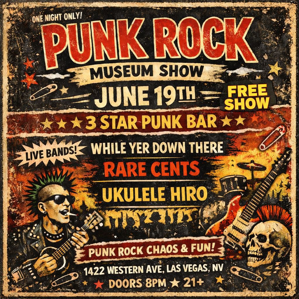 Ukulele691's tweet photo. 今週末はベガスやねん。
Punk rock museumでやらせてもらいまっす。 https://t.co/TFOkqUwTAU