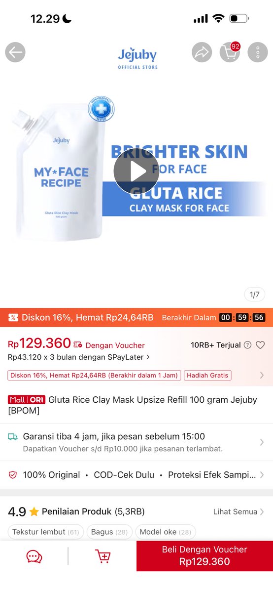 Clemencycalista's tweet photo. NEW jg aku jual 70k ajaaa, beli lgsng di official ya, dijual karena aku lgi pke mask japan https://t.co/0etqvPN6LB
