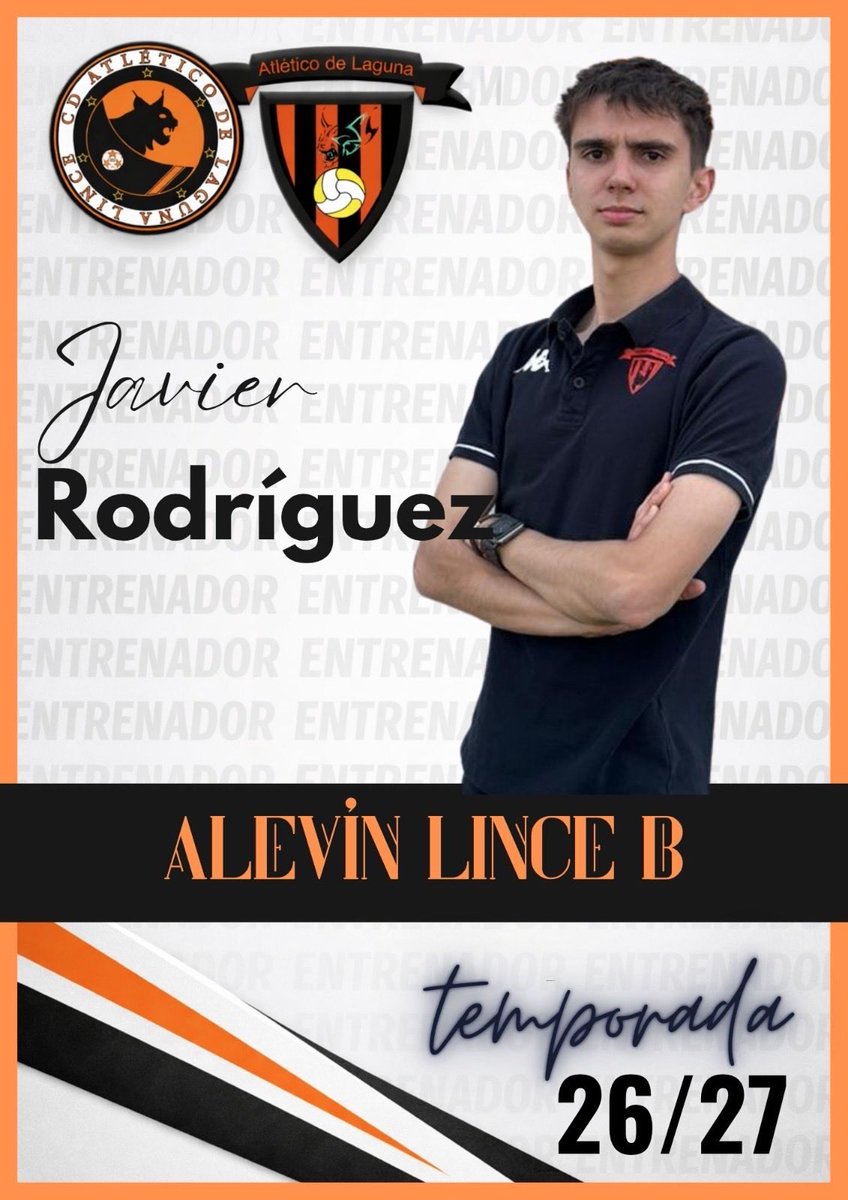 AtleticoLaguna's tweet photo. 🧡 El Alevín Lince B ya tiene cuerpo técnico.

Javier Rodríguez, David Pastor y Sebastián Casado se reencuentran en este equipo tras el gran trabajo del año pasado, con el objetivo de seguir formando y haciendo crecer a los jugadores.

¡Vamos equipo! 💪⚽ #Pasiónnaranja https://t.co/Sg52jRBIMg