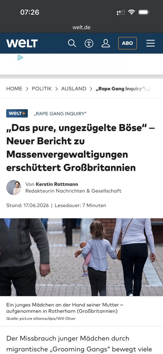 MitAktien's tweet photo. Es gibt einige wenige Medien, die in Deutschland über die Monster berichten, die in Großbritannien 250.000 Mädchen vergewaltigt, gequält und prostituiert haben! Ansonsten gähnende Leere! 
Aber als es um Collien Fernández und „digitale Gewalt“ ging gab es keine andere Schlagzeile mehr! Findet den Fehler