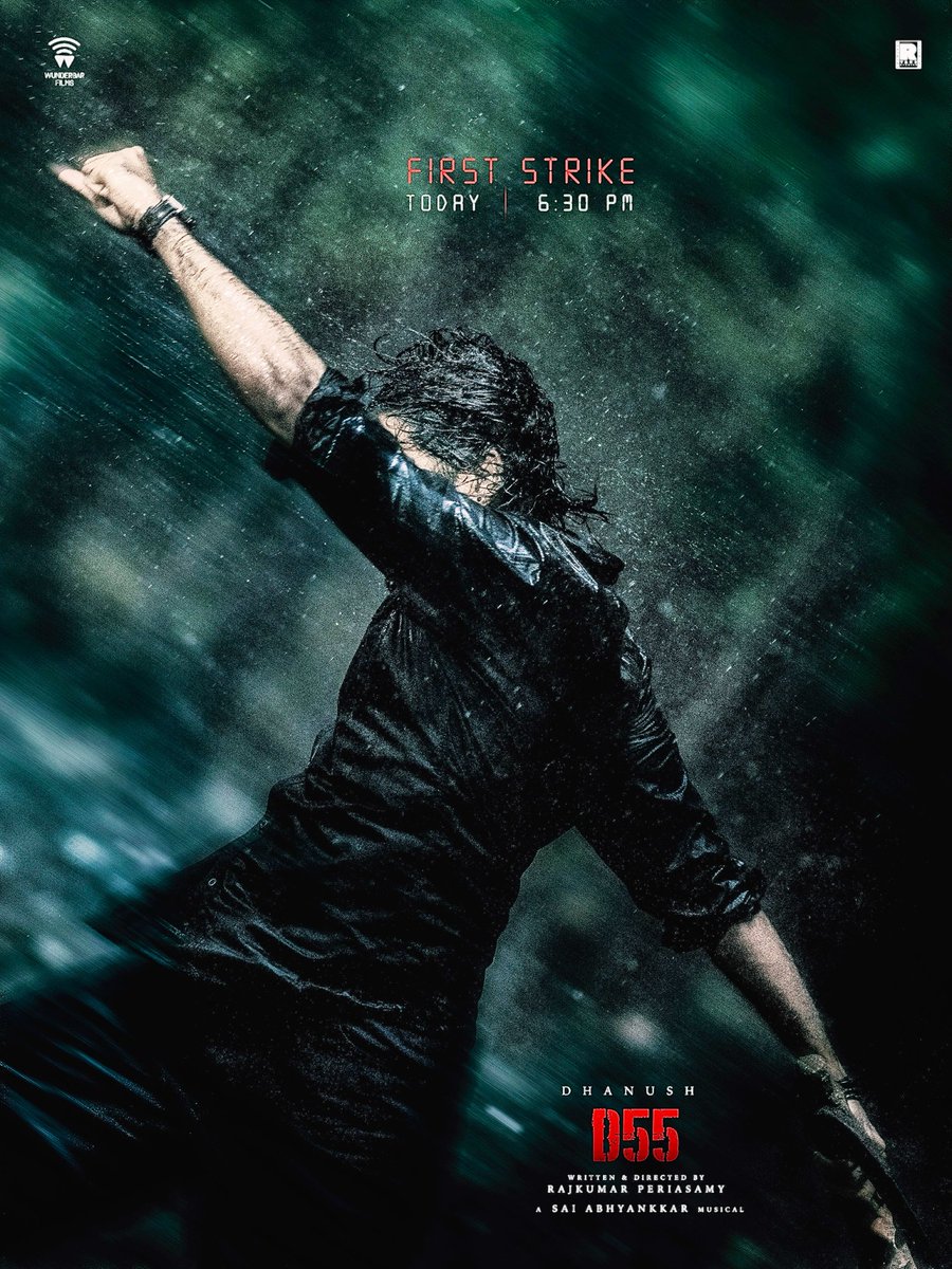 viruvickydfc2's tweet photo. 6:30 PM. ⏳@dhanushkraja 
#D55 First Strike is coming with blood, fire &amp; madness. 🔥🩸⚡️

Get ready to witness the STORM. 🌪️ https://t.co/V56o0b3JrU