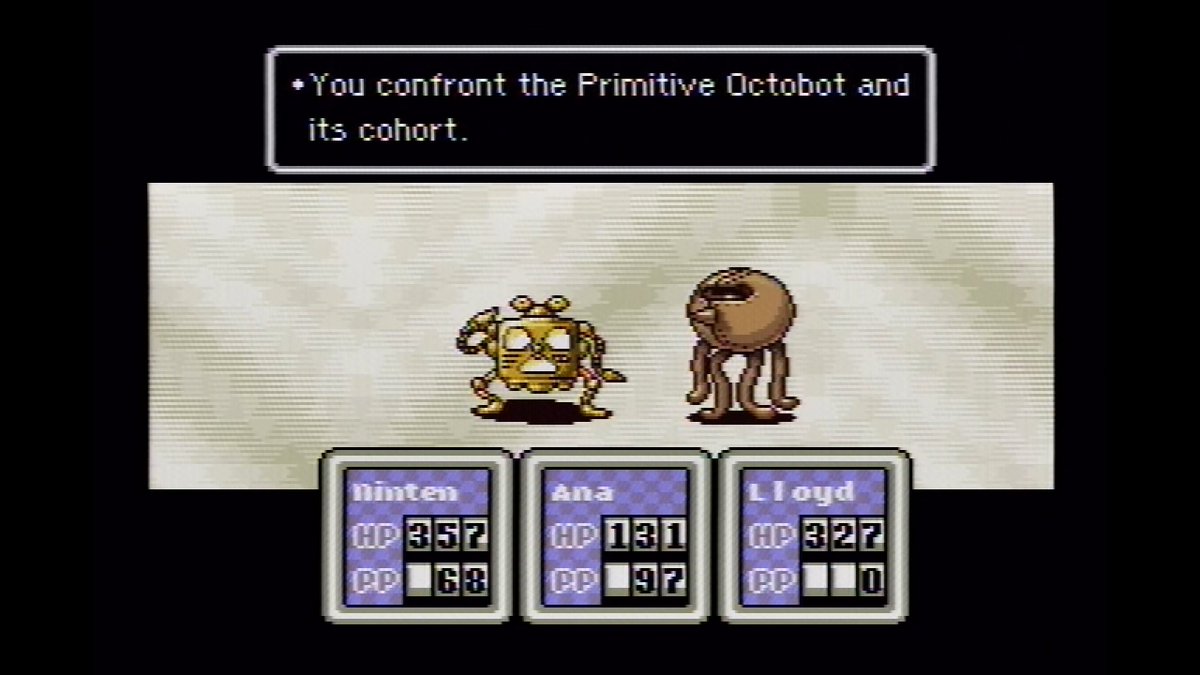 TrojanHorse711's tweet photo. Almost forgot to post this, apparently they were testing a prototype of the Octobot on Mt. Itoi! That's kind of a cute detail!
#Earthbound #EarthboundBeginnings #MOTHER1 #SNES #ROMhack https://t.co/hjBR2QVuyT