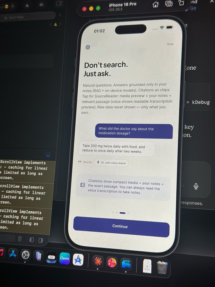 ___mbati's tweet photo. Still building in silence 🤫 

Improved onboarding continues 😎

What are you building today ?

#BuildInPublic #saas #ai #privateAi #ondevice #llm https://t.co/dmcoqMRdEI