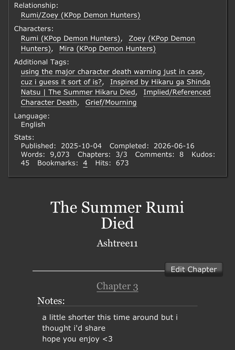Ashtree111's tweet photo. a shorter chap this time and a little Mira-focused to lay the groundwork for some worldbuilding but I thought I’d share #zoerumi #kpdh https://t.co/wOW43XohR8