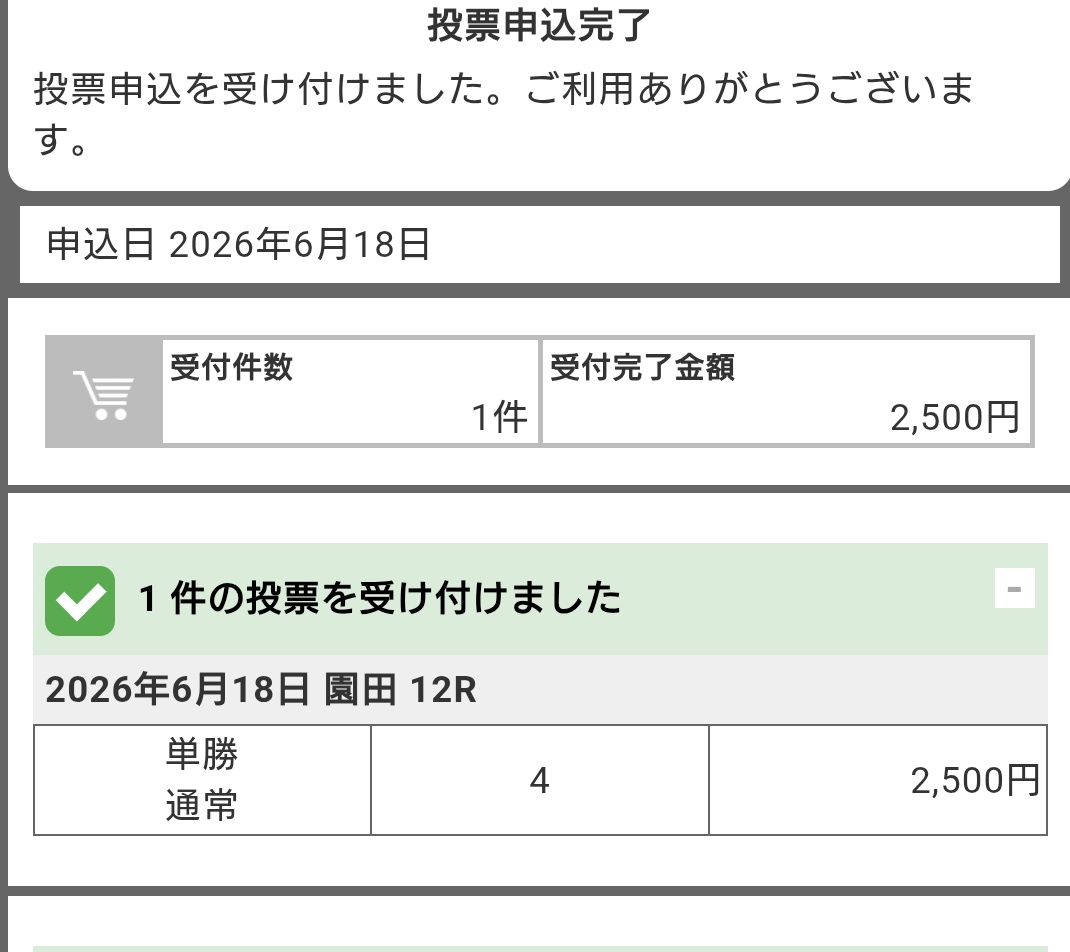 レースの時間はちょうど忙しい時間帯なのでリアタイ出来ひんので、今の