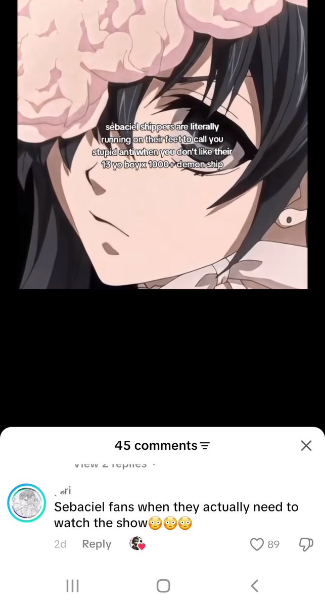 IWNTTOEATYOU's tweet photo. black butler "fans" when you tell them to read the manga instead of sitting through hours of retarded filler episodes 🫨🫨😱 #blackbutler #sebaciel #proshiptwt https://t.co/uN331ZBU8g